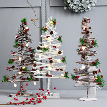 Load image into Gallery viewer, Christmas Led Lights Wooden Tree Artificial Trees Hanging Ornaments New Year Decorations For Home Mall Office Display Navidad De
