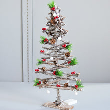 Load image into Gallery viewer, Christmas Led Lights Wooden Tree Artificial Trees Hanging Ornaments New Year Decorations For Home Mall Office Display Navidad De