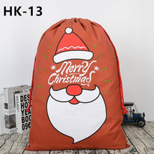 Load image into Gallery viewer, Fast Shipping 100pcs/lot Santa Sacks Christmas Gift Bags Large Drawstring Canvas Stocking Bag Candy Cane Red String Santa Bag