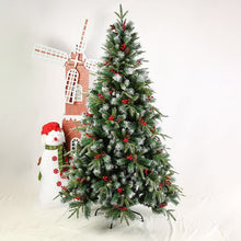 Load image into Gallery viewer, PVC snow pinecone red Christmas tree Christmas PE atmosphere decoration custom wholesale