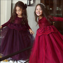 Load image into Gallery viewer, girls princess dress 2019 new Christmas dresses kids lace tulle children princess dress cute girls clothing