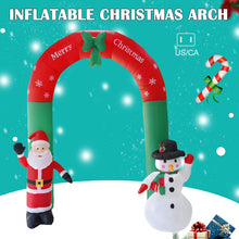 Load image into Gallery viewer, Christmas Decoration 2.4m Inflatable Christmas Arch Santa Claus Snowman Christmas Door Toys Garden Party House Decoration