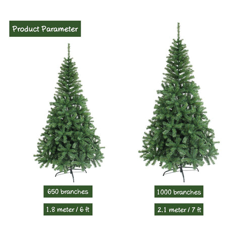 1.8/2.1 Metter Artificial Christmas treeEncryption With Iron Base 2020 New Year Gifts Xmas Decorations For Home 6/7 Ft