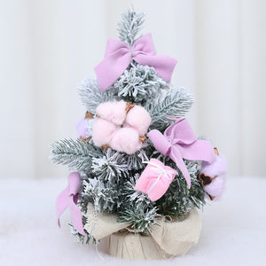 Christmas Decorations Potted Tree Bonsai Tree Pink Blue Christmas Tree Desktop Ornaments Ornaments for Home Desktop Decorations