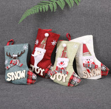 Load image into Gallery viewer, Snowman Medium Christmas Socks Fashion Kids Santa Claus Candy Gift Bag Christmas Day Home Decorative Props  SN2256