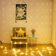 Load image into Gallery viewer, Thrisdar 6X3M 3X6M Waterfall Effect Curtain String Light Garland Holiday Christmas Wedding Party Background Icicle Fairy Light