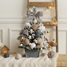Load image into Gallery viewer, Christmas Window Set with Velvet Christmas Tree Set 60/90cm Tabletop Mini Christmas Tree  Celebrate Supplies Artificial Tree