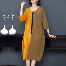 Load image into Gallery viewer, Women's Clothing Dresses Christmas sexy pullover fem me work sweater yellow khaki dress plus size loose 2019 autumn winter