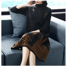 Load image into Gallery viewer, Women's Clothing Dresses Christmas sexy pullover fem me work sweater coffee floral dress plus size loose 2019 autumn winter