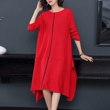 Load image into Gallery viewer, Women's Clothing Dresses Christmas sexy pullover fem me work sweater red dress plus size loose 2019 autumn winter free ship