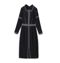 Load image into Gallery viewer, Office Lady Dress Runway 2019 new spring Women ladies dress Clothing party Christmas pencil vintage Autumn dresses black