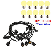 Load image into Gallery viewer, Thrisdar 15M 15LED E27 Globe Bulbs Christmas String Light Commercial Grade Backyard Bistro Cafe Wedding Hanging Garland Light