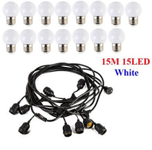 Load image into Gallery viewer, Thrisdar 15M 15LED E27 Globe Bulbs Christmas String Light Commercial Grade Backyard Bistro Cafe Wedding Hanging Garland Light