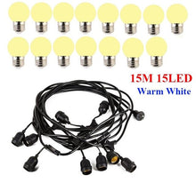 Load image into Gallery viewer, Thrisdar 15M 15LED E27 Globe Bulbs Christmas String Light Commercial Grade Backyard Bistro Cafe Wedding Hanging Garland Light