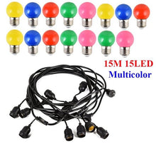 Load image into Gallery viewer, Thrisdar 15M 15LED E27 Globe Bulbs Christmas String Light Commercial Grade Backyard Bistro Cafe Wedding Hanging Garland Light