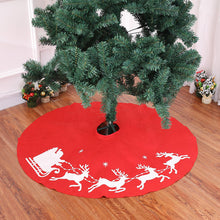 Load image into Gallery viewer, Christmas Tree Cover Skirt Deer Pattern Decoration Round Red for Home Holiday Party DC156