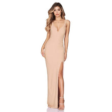 Load image into Gallery viewer, BANDAGE Sexy Split Multi Color Maxi Dress Women Bandage Long Vestidos Sleeveless Backless Christmas Eve Party Dress Robe Longue