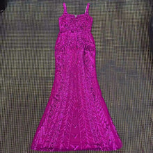 Load image into Gallery viewer, Elegant Purple Sequin Dress High Quality Fashion Sexy Spaghetti Strap Party Dress Women Christmas Dress Vestidos Wholesale 2019