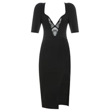 Load image into Gallery viewer, BANDAGE Autumn New Bandage Dress Women Vestidos Bodycon Lace Half Sleeves Club Dress Midi Celebrity Christmas Eve Party Dress