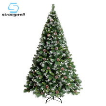 Load image into Gallery viewer, Strongwell Encryption Falling Snow Pine Cone Green Tree Mini Artificial Christmas Tree Decorations Christmas Decoration For Home