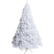 Load image into Gallery viewer, White Christmas Tree Large 1.2m 1.5m 1.8m 2.1m 2.4m Artificial xmas Pine Trees with Metal Stand Easy Assembly Holiday Decoration