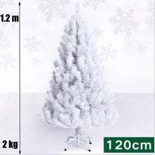 Load image into Gallery viewer, White Christmas Tree Large 1.2m 1.5m 1.8m 2.1m 2.4m Artificial xmas Pine Trees with Metal Stand Easy Assembly Holiday Decoration
