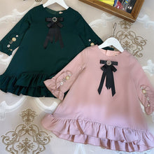 Load image into Gallery viewer, 2175 Ruffles Button Brand Princess Baby Girl Christmas Dress Fall Spring Party Wedding Kid Dress For Girl Thanksgiving Clothes