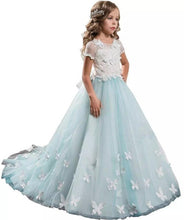 Load image into Gallery viewer, Lace White New Flower Girl Dresses Cap Sleeves Baby Girl Birthday Party Christmas Communion Dresses Children Girl Party Gown