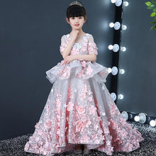 Load image into Gallery viewer, European Luxury Girls Princess Dress Kids Embroidered Wedding Birthday Party Christmas Ball Gown Dress Modis Vestidos Y1692