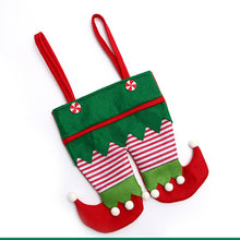 Load image into Gallery viewer, 50pcs/lot Non Woven Fabric Christmas Elf Pants Stocking Candy Bag Kids X-mas Party Decoration Ornament Gift lin4599