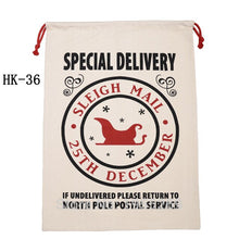 Load image into Gallery viewer, 20pcs Santa Sacks Bulk Drawstring Canvas Bag Christmas Party Decorations Personalized Wedding Present Kids Toy Tote Sacks