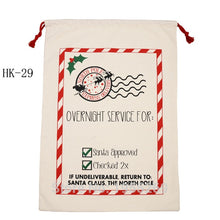 Load image into Gallery viewer, 20pcs Santa Sacks Bulk Drawstring Canvas Bag Christmas Party Decorations Personalized Wedding Present Kids Toy Tote Sacks