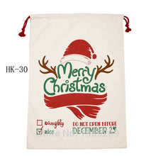 Load image into Gallery viewer, 20pcs Santa Sacks Bulk Drawstring Canvas Bag Christmas Party Decorations Personalized Wedding Present Kids Toy Tote Sacks