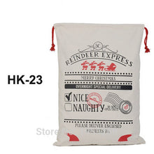 Load image into Gallery viewer, 20pcs Santa Sacks Bulk Drawstring Canvas Bag Christmas Party Decorations Personalized Wedding Present Kids Toy Tote Sacks