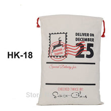Load image into Gallery viewer, 20pcs Santa Sacks Bulk Drawstring Canvas Bag Christmas Party Decorations Personalized Wedding Present Kids Toy Tote Sacks
