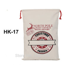 Load image into Gallery viewer, 20pcs Santa Sacks Bulk Drawstring Canvas Bag Christmas Party Decorations Personalized Wedding Present Kids Toy Tote Sacks