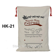Load image into Gallery viewer, 20pcs Santa Sacks Bulk Drawstring Canvas Bag Christmas Party Decorations Personalized Wedding Present Kids Toy Tote Sacks