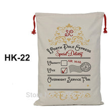Load image into Gallery viewer, 20pcs Santa Sacks Bulk Drawstring Canvas Bag Christmas Party Decorations Personalized Wedding Present Kids Toy Tote Sacks