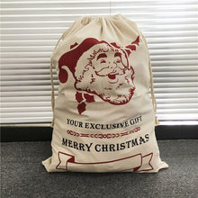Load image into Gallery viewer, 20pcs Santa Sacks Bulk Drawstring Canvas Bag Christmas Party Decorations Personalized Wedding Present Kids Toy Tote Sacks