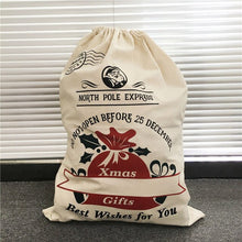 Load image into Gallery viewer, 20pcs Santa Sacks Bulk Drawstring Canvas Bag Christmas Party Decorations Personalized Wedding Present Kids Toy Tote Sacks