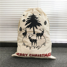 Load image into Gallery viewer, 20pcs Santa Sacks Bulk Drawstring Canvas Bag Christmas Party Decorations Personalized Wedding Present Kids Toy Tote Sacks