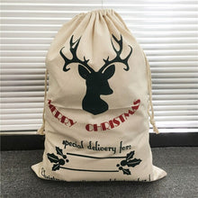 Load image into Gallery viewer, 20pcs Santa Sacks Bulk Drawstring Canvas Bag Christmas Party Decorations Personalized Wedding Present Kids Toy Tote Sacks