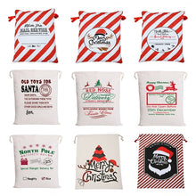 Load image into Gallery viewer, Wholesale Santa Sack 44 styles 100pcs/lot Christmas Gift Bag Large Canvas Santa Bag Reindeer Organic Heavy Canvas Drawstring Bag