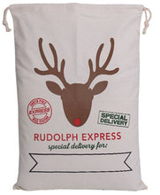 Load image into Gallery viewer, Wholesale Santa Sack 44 styles 100pcs/lot Christmas Gift Bag Large Canvas Santa Bag Reindeer Organic Heavy Canvas Drawstring Bag