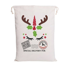 Load image into Gallery viewer, Wholesale Santa Sack 44 styles 100pcs/lot Christmas Gift Bag Large Canvas Santa Bag Reindeer Organic Heavy Canvas Drawstring Bag