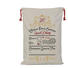 Load image into Gallery viewer, Wholesale Santa Sack 44 styles 100pcs/lot Christmas Gift Bag Large Canvas Santa Bag Reindeer Organic Heavy Canvas Drawstring Bag
