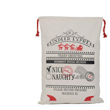 Load image into Gallery viewer, Wholesale Santa Sack 44 styles 100pcs/lot Christmas Gift Bag Large Canvas Santa Bag Reindeer Organic Heavy Canvas Drawstring Bag