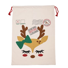 Load image into Gallery viewer, Wholesale Santa Sack 44 styles 100pcs/lot Christmas Gift Bag Large Canvas Santa Bag Reindeer Organic Heavy Canvas Drawstring Bag