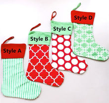 Load image into Gallery viewer, 2018 New Arrival Christmas Stockings 125pcs/lot Xmas Gift Socks Candy Cane Stocking Bag 4 Styles Can Mix Wholesale