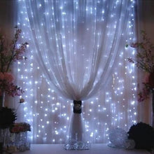 Load image into Gallery viewer, 4.5Mx3M LED Icicle Curtain String Lights Fairy XMAS Light 300 luces Christmas String Light for Party Home Garland Holiday Lights